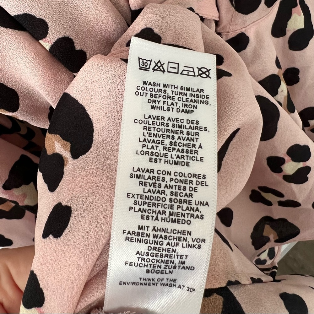 Asos Ruffle Wrap Top Leopard - Picture 9 of 10